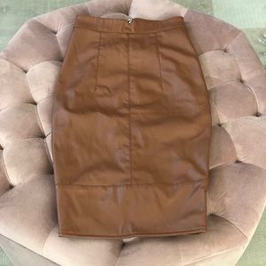 Alarming Midi Skirt - Brown